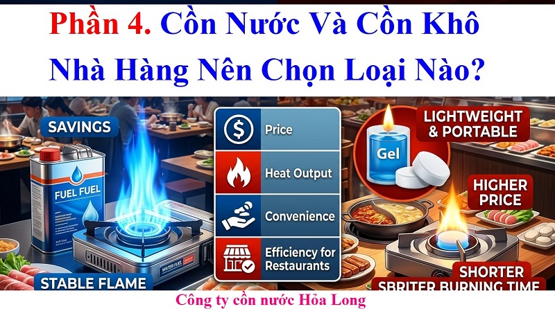 Cồn Nước Cho Nhà Hàng – Giải Pháp Nhiên Liệu An Toàn, Tiết Kiệm Và Hiệu Quả